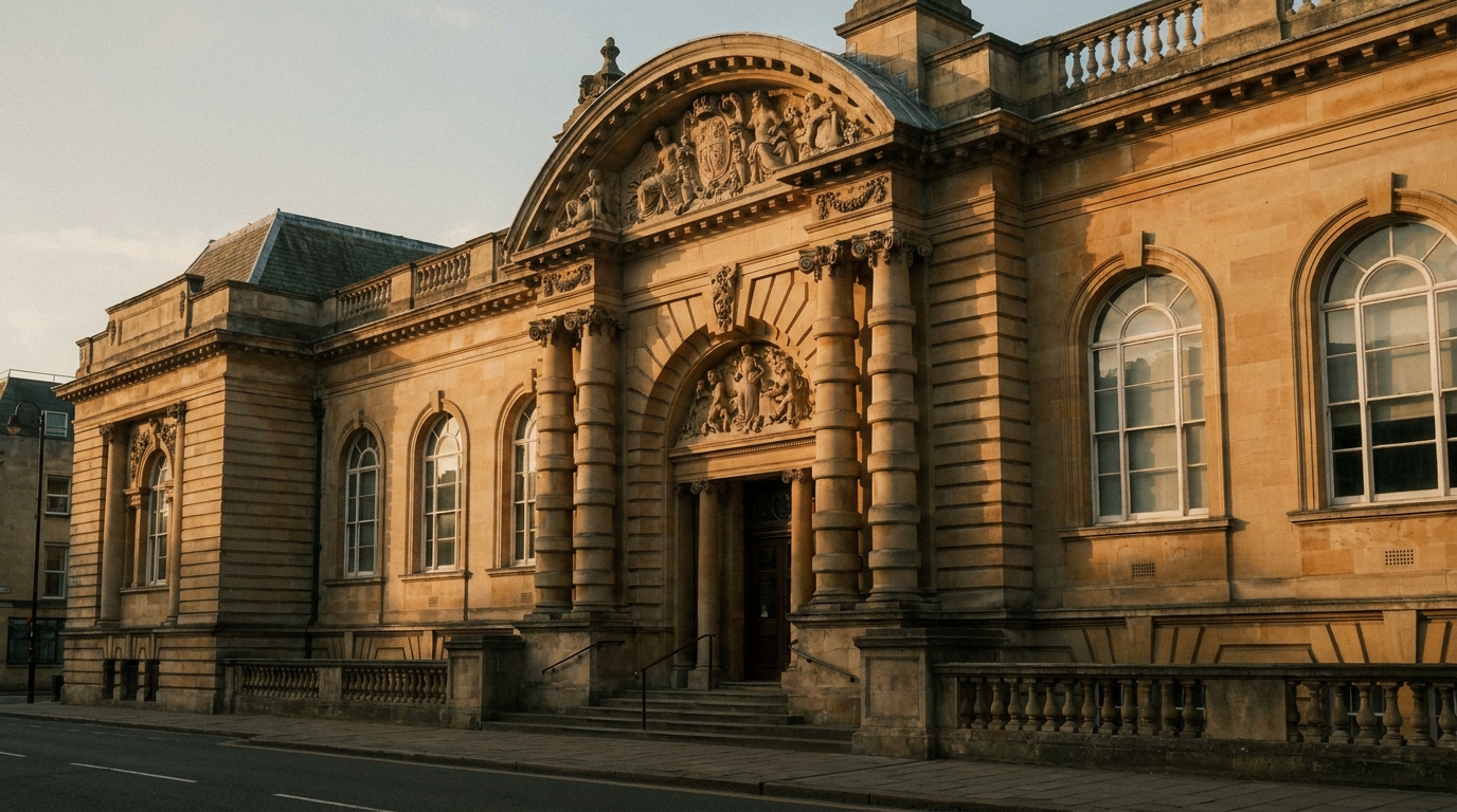 The Edwardian facade of Bristol City Museum and Art Gallery on Queens Road