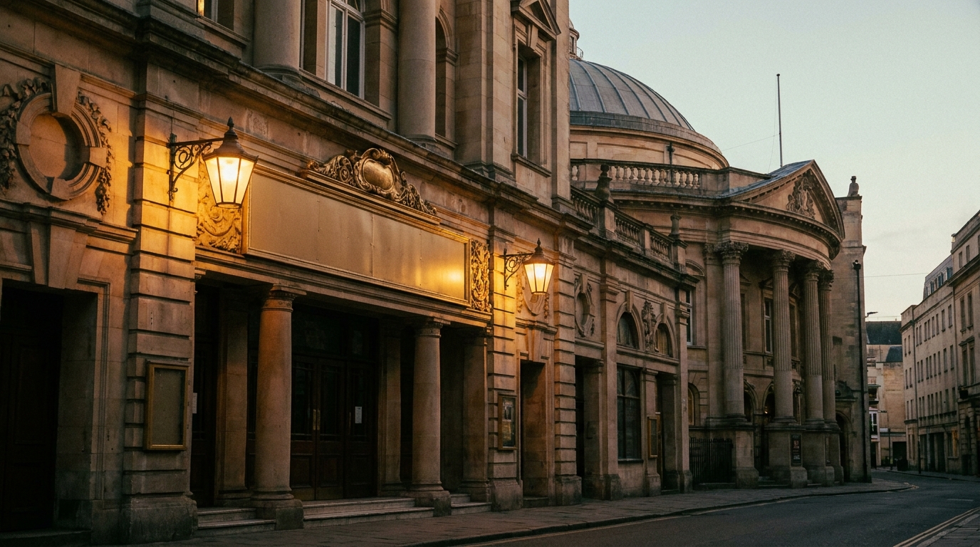 The ornate facade of Bristol Hippodrome theatre on St Augustines Parade
