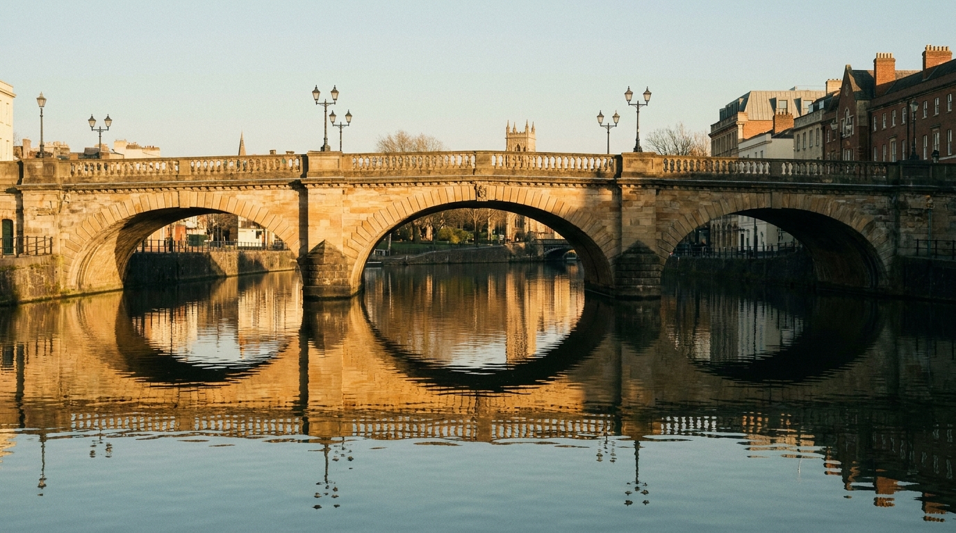 Bristol Bridge crossing the Floating Harbour near Castle Park